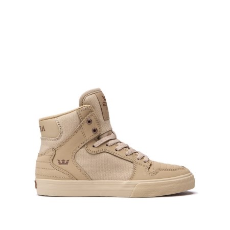 Supra Vaider Pisket Krem Høye Sneakers Barn [NO-4-J478]